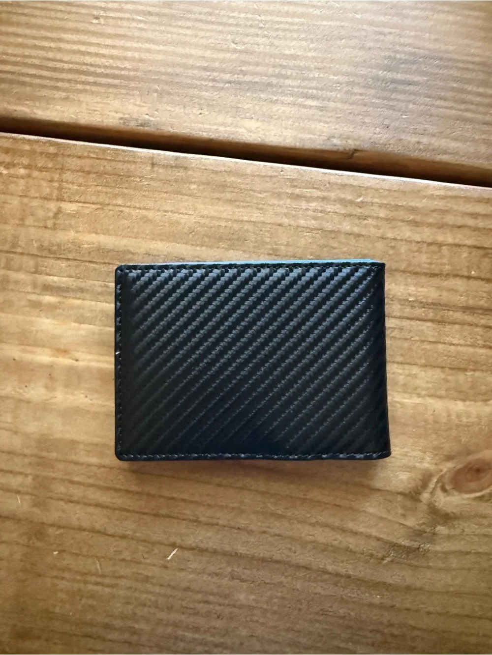 Avandona Carbon-Finish Black Card & Key Holder Wallet